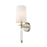 Z-Lite Mila 1 Light 19.5" Wall Sconce, Brushed Nickel, White - 808-1S-BN