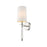 Z-Lite Mila 1 Light 19.5" Wall Sconce, Polished Nickel, White - 808-1S-PN