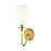 Z-Lite Ella 1 Light 15" Wall Sconce, Rubbed Brass/White