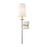 Z-Lite Camila 1 Light 26" Wall Sconce, Brushed Nickel, White - 811-1S-BN