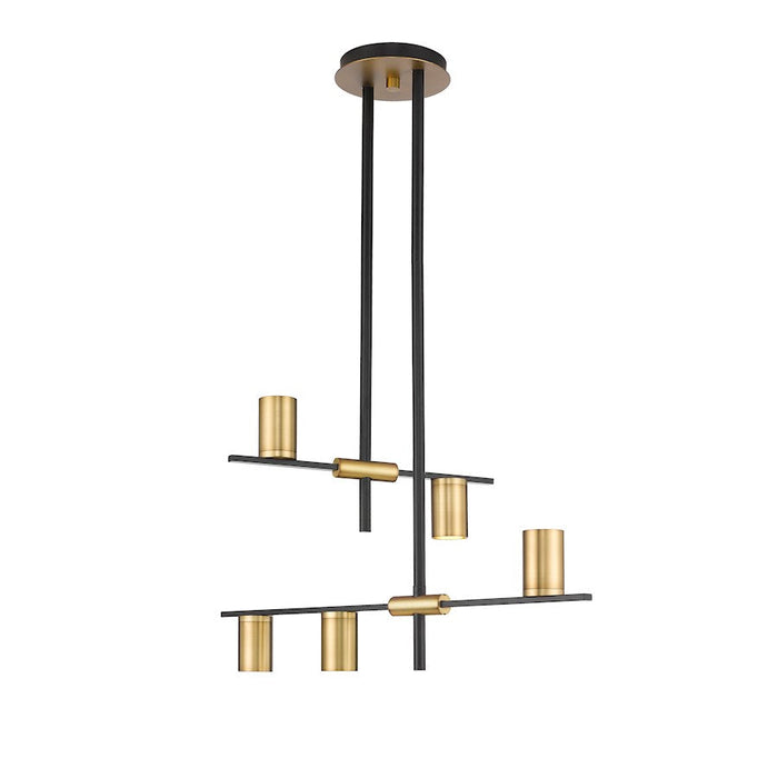 Z-Lite Calumet 5 Light Chandelier in Matte Black/Olde Brass - 814-5MB-OBR