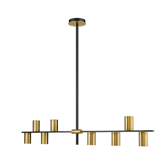 Z-Lite Calumet 8 Light Island/Billiard in Matte Black/Olde Brass - 814-8L-MB-OBR