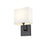 Z-Lite Saxon 1 Light Wall Sconce in Matte Black/White - 815-1S-MB