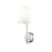 Z-Lite Winward 1 Light Wall Sconce in Polished Nickel/White - 816-1S-PN