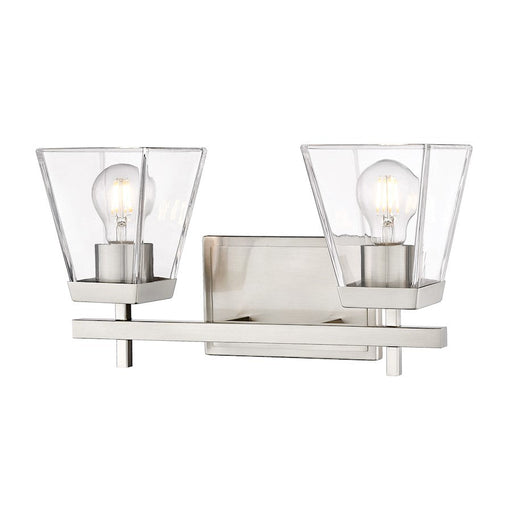 Z-Lite Lauren 2 Light Vanity, Brushed Nickel/Clear - 819-2V-BN