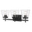 Z-Lite Lauren 3 Light Vanity, Matte Black/Clear - 819-3V-MB