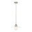 Z-Lite Paloma 1 Light 18" Pendant, Brushed Nickel/Gloss Opal - 820P14-BN