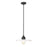 Z-Lite Paloma 1 Light 18" Pendant, Matte Black/Gloss Opal - 820P14-MB