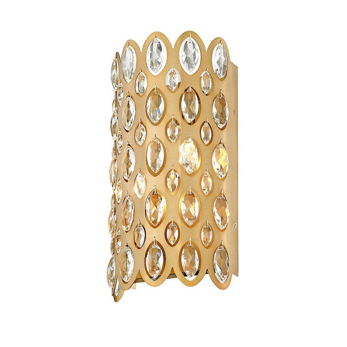 Z-Lite Dealey 2 Light Wall Sconce, Heirloom Brass/Heirloom Brass