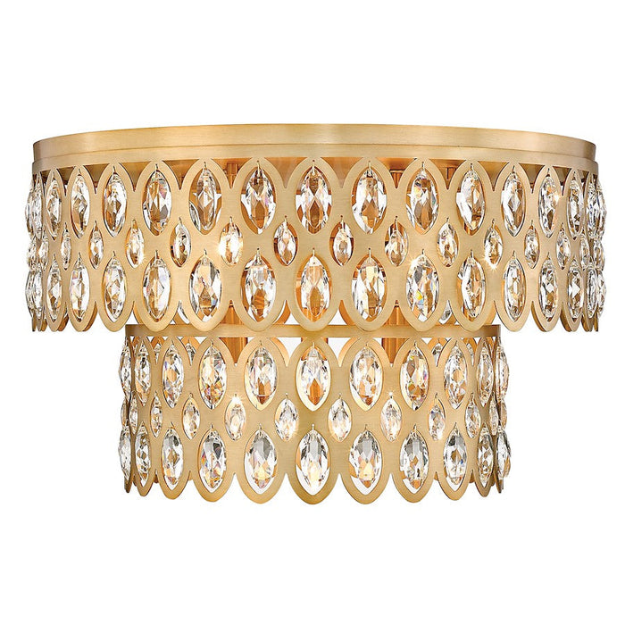 Z-Lite Dealey 9 Light Flush Mount, Heirloom Brass/Heirloom Brass - 822F20-HB