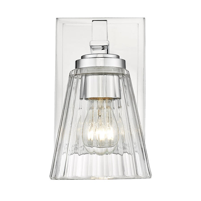 Z-Lite Lyna 1 Light Wall Sconce, Chrome/Clear - 823-1S-CH