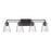 Z-Lite Lyna 4 Light Vanity, Matte Black/Clear - 823-4V-MB