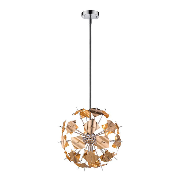 Z-Lite 5 Light Branam 18" Pendant, Chrome/Champagne - 9003P18-CHP