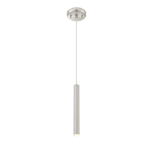 Z-Lite Forest 1 Light 12" Mini Pendant, Nickel - 917MP12-BN-LED