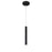 Z-Lite Forest 1 Light 12" Mini Pendant, Matte black/Matt black - 917MP12-MB-LED