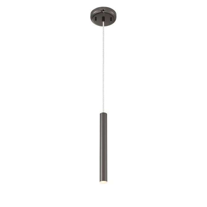 Z-Lite Forest 1 Light 12" Mini Pendant, Pearl Black - 917MP12-PBL-LED