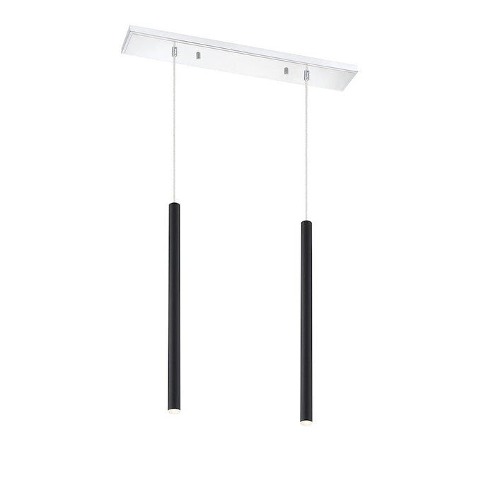 Z-Lite 2 Light Forest LCH Island/Billiard, Matte Black - 917MP24-MB-LED-2LCH