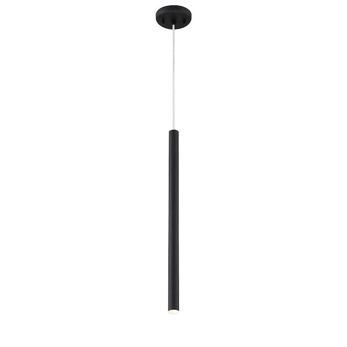 Z-Lite Forest 1 Light 24" Mini Pendant, Matte black/Matt black - 917MP24-MB-LED