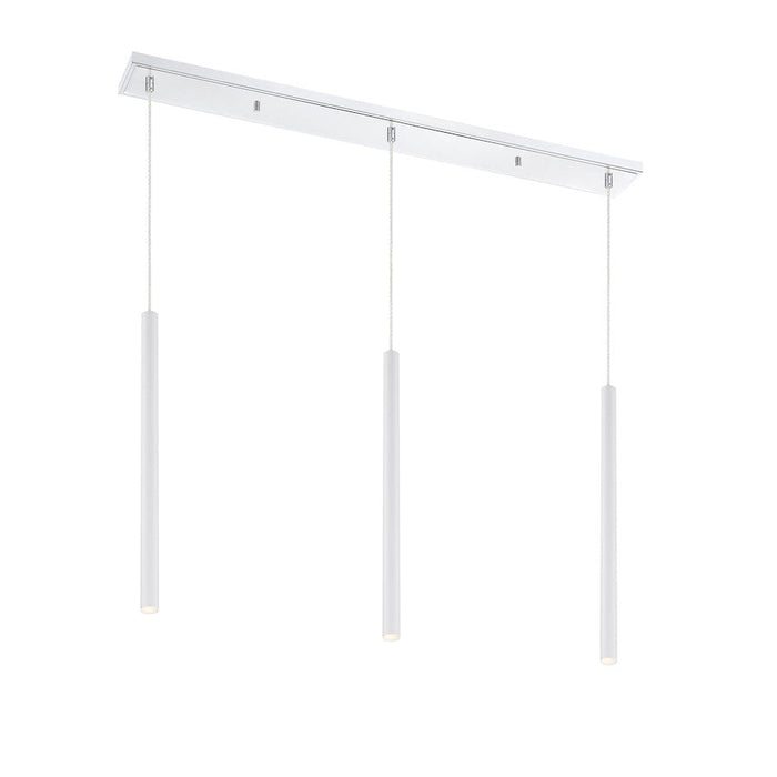 Z-Lite 3 Light Forest Island/Billiard, Matte White - 917MP24-WH-LED-3LCH