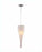 Lite Source Moonlight 1 Light Pendant , White Paper