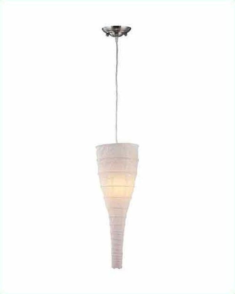 Lite Source Moonlight 1 Light Pendant , White Paper