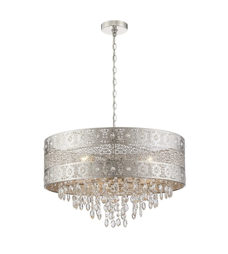 Lite Source Masura Pendant, Polished Nickel/Metal