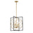 Minka Lavery Titans Trace 4 Light Pendant, Sand Coal/Honey Gold - 3914-707A