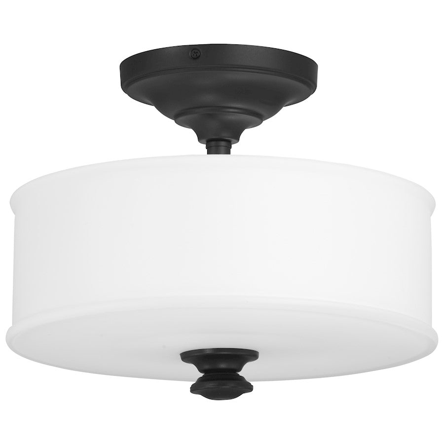 Minka Lavery Harbour Point 2 Light Semi Flush in Coal - 4172-66A