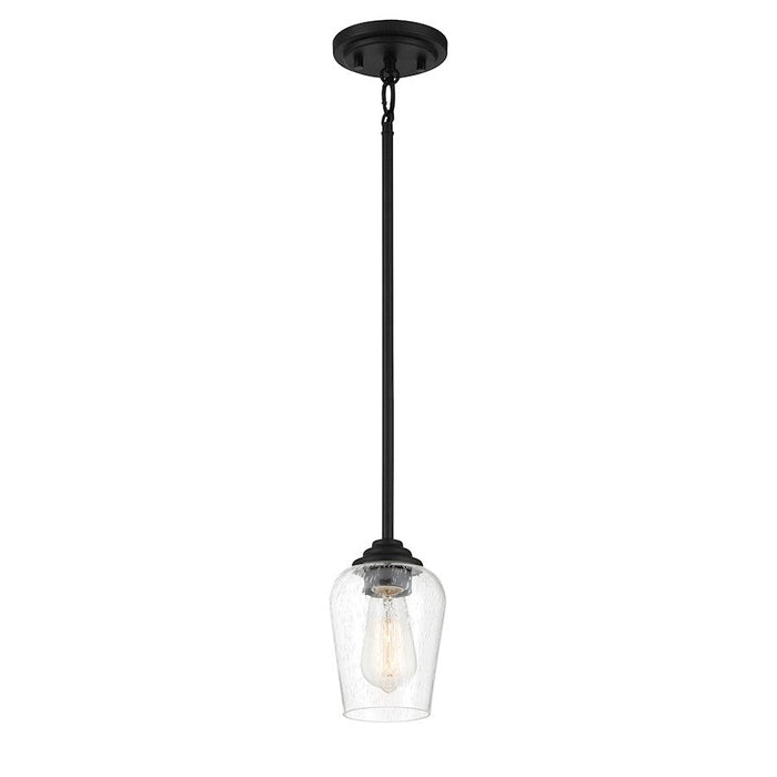 Minka Lavery Shyloh 1 Light Pendant/Semi Flush in Coal - 4921-66A