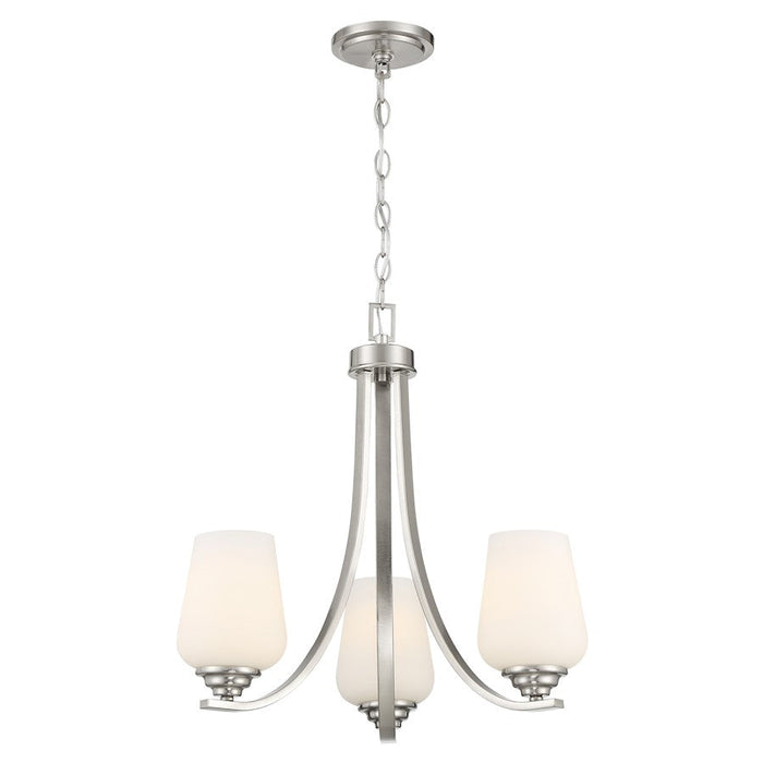 Minka Lavery Shyloh 3 Light Chandelier Fixture in Brushed Nickel - 4923-84