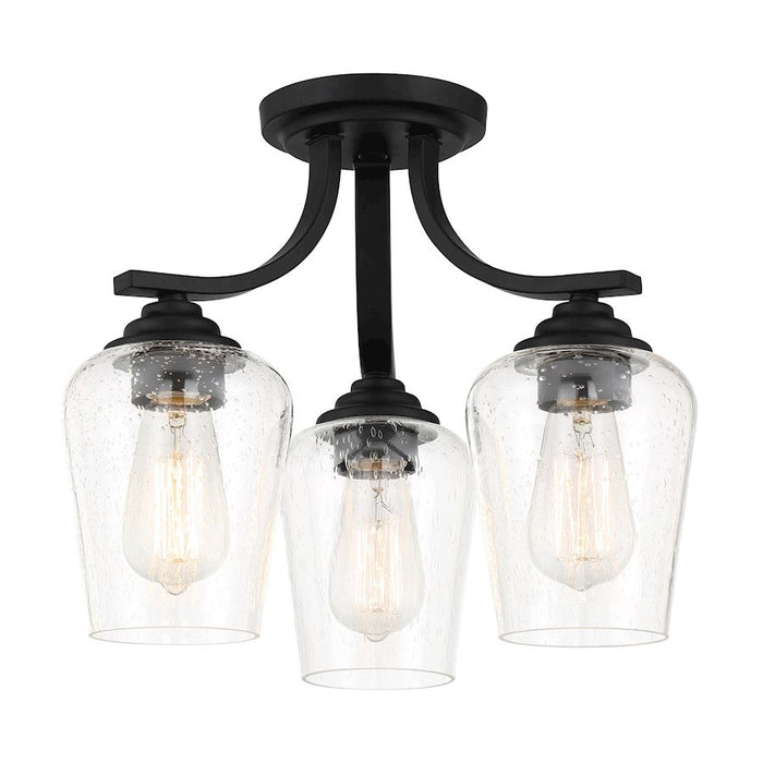 Minka Lavery Shyloh 3 Light Semi Flush/Chandelier in Coal - 4926-66A