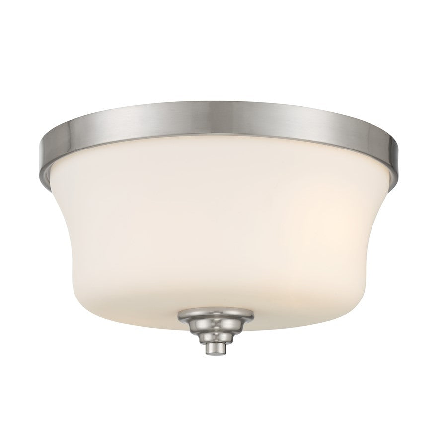 Minka Lavery Shyloh 2 Light Flush Mount in Brushed Nickel - 4927-84