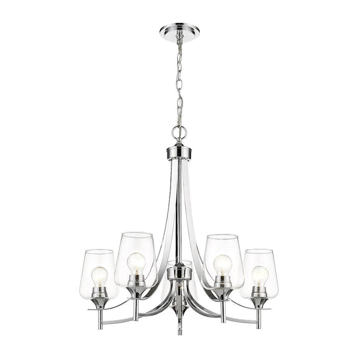 Z-Lite Joliet Light Chandelier in Chrome/Clear