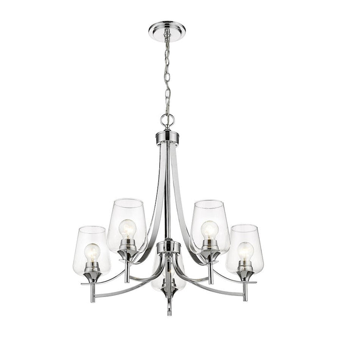 Z-Lite Joliet Light Chandelier in Chrome/Clear