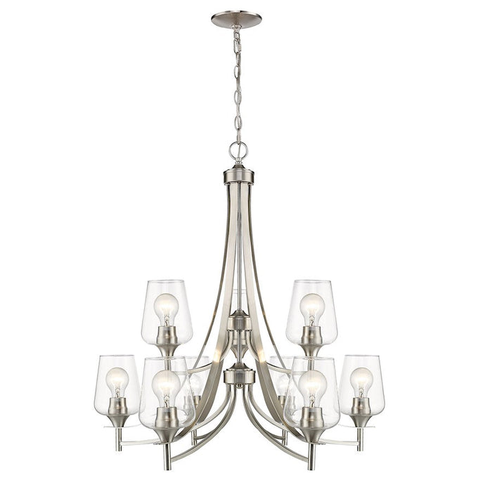 Z-Lite Joliet 9 Light 31.5" Chandelier, Clear