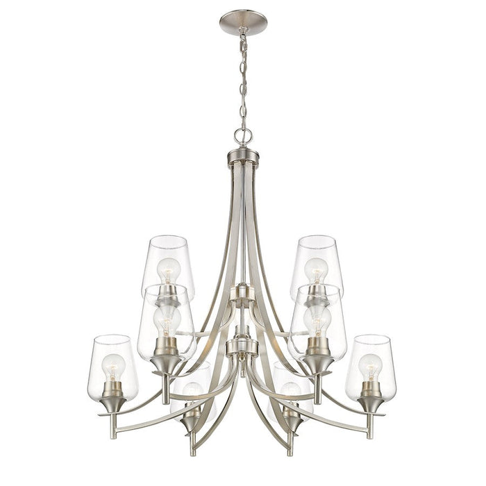 Z-Lite Joliet 9 Light 31.5" Chandelier, Clear