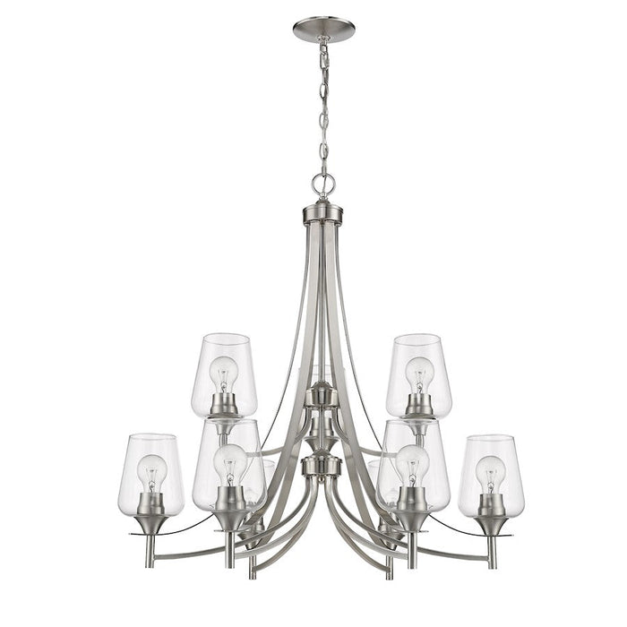 Z-Lite Joliet 9 Light 31.5" Chandelier, Clear