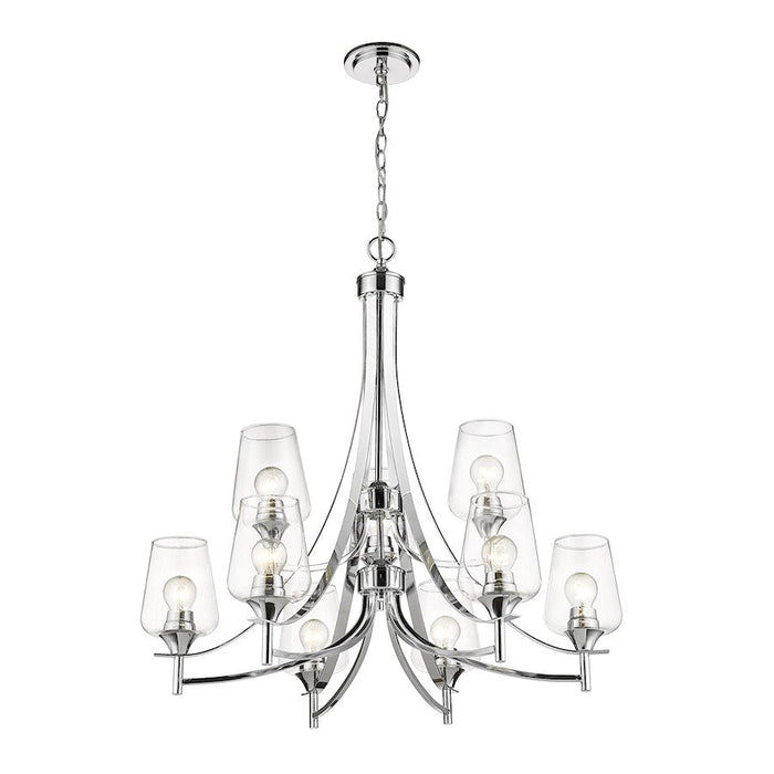 Z-Lite Joliet Light Chandelier in Chrome/Clear