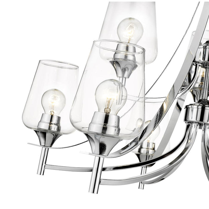 Z-Lite Joliet Light Chandelier in Chrome/Clear