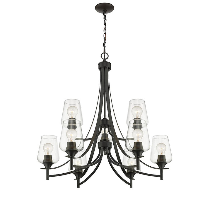 Z-Lite Joliet 9 Light 31.5" Chandelier, Clear