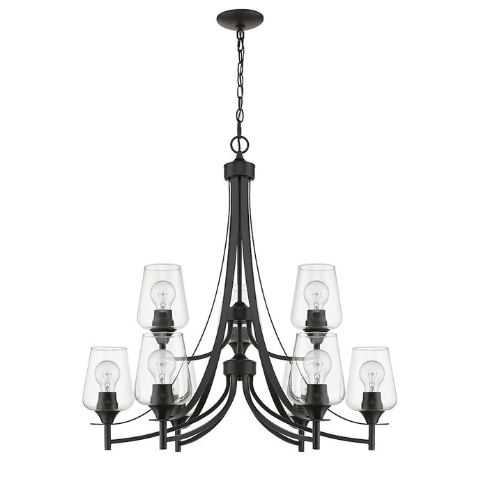 Z-Lite Joliet 9 Light 31.5" Chandelier, Clear