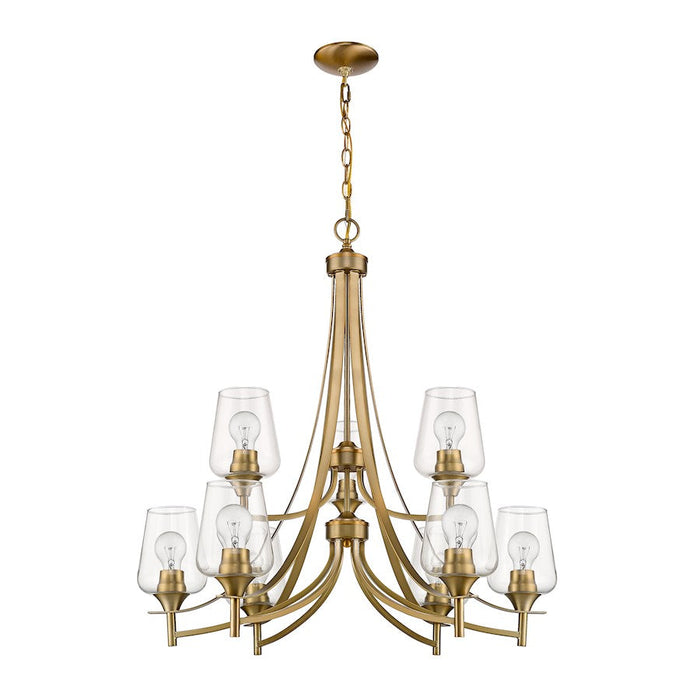 Z-Lite Joliet 9 Light 31.5" Chandelier, Clear