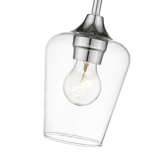 Z-Lite Joliet 1 Light Mini Pendant in Chrome/Clear