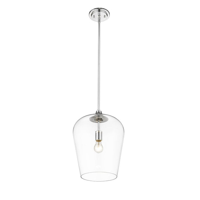 Z-Lite Joliet 1 Light Pendant in Chrome/Clear