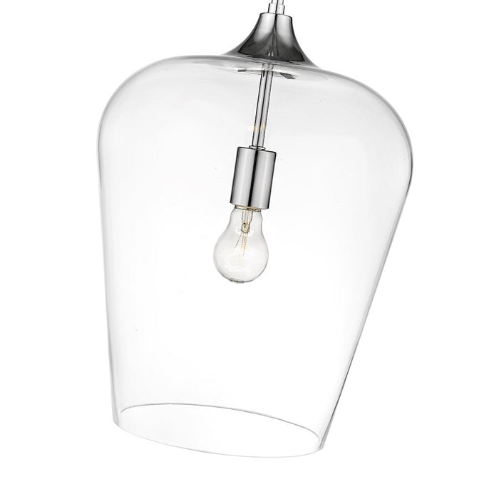 Z-Lite Joliet 1 Light Pendant in Chrome/Clear