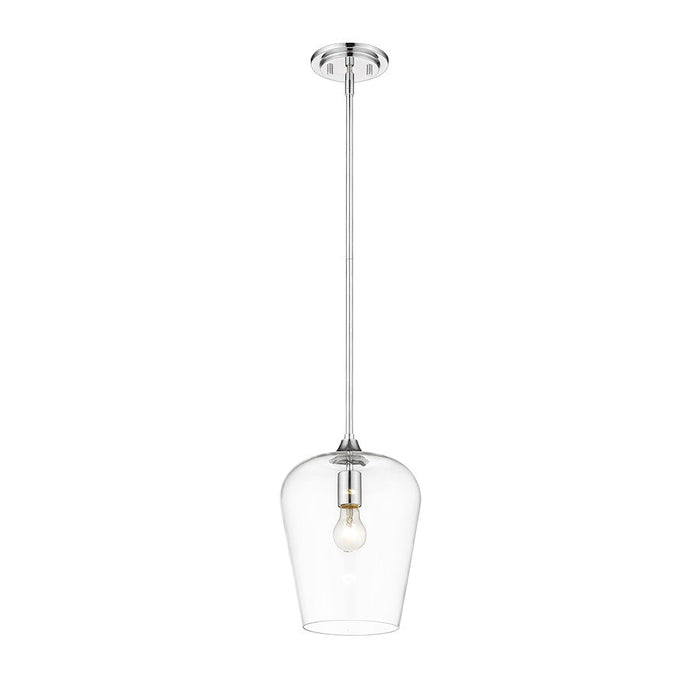 Z-Lite Joliet 1 Light Pendant in Chrome/Clear