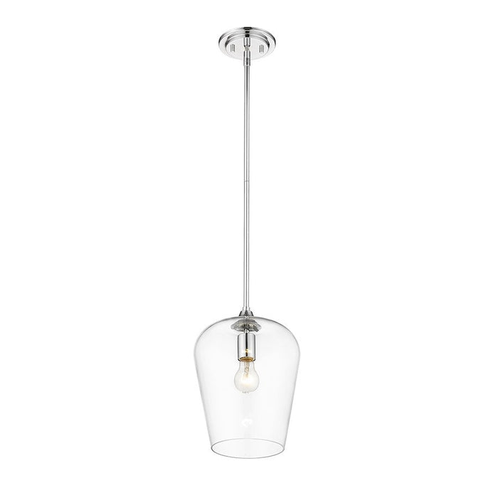 Z-Lite Joliet 1 Light Pendant in Chrome/Clear