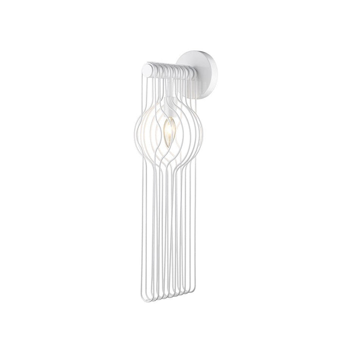 Z-Lite Contour 1 Light Wall Sconce, White, Gloss White