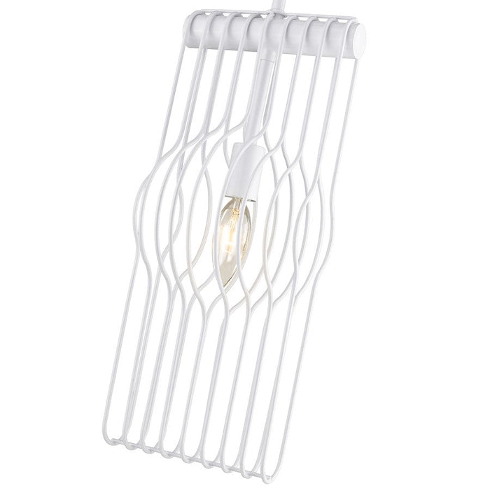 Z-Lite Contour 1 Light 16.75" Mini Pendant, White, Gloss White