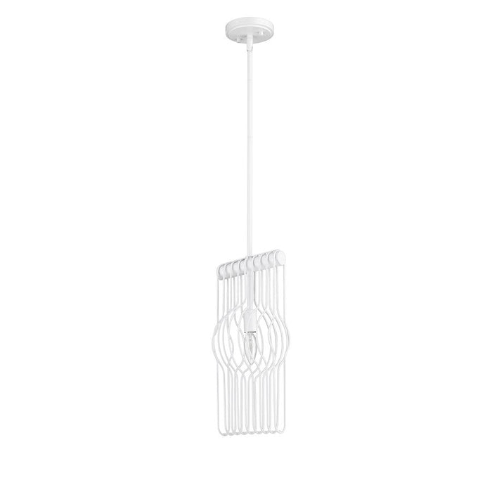 Z-Lite Contour 1 Light 16.75" Mini Pendant, White, Gloss White